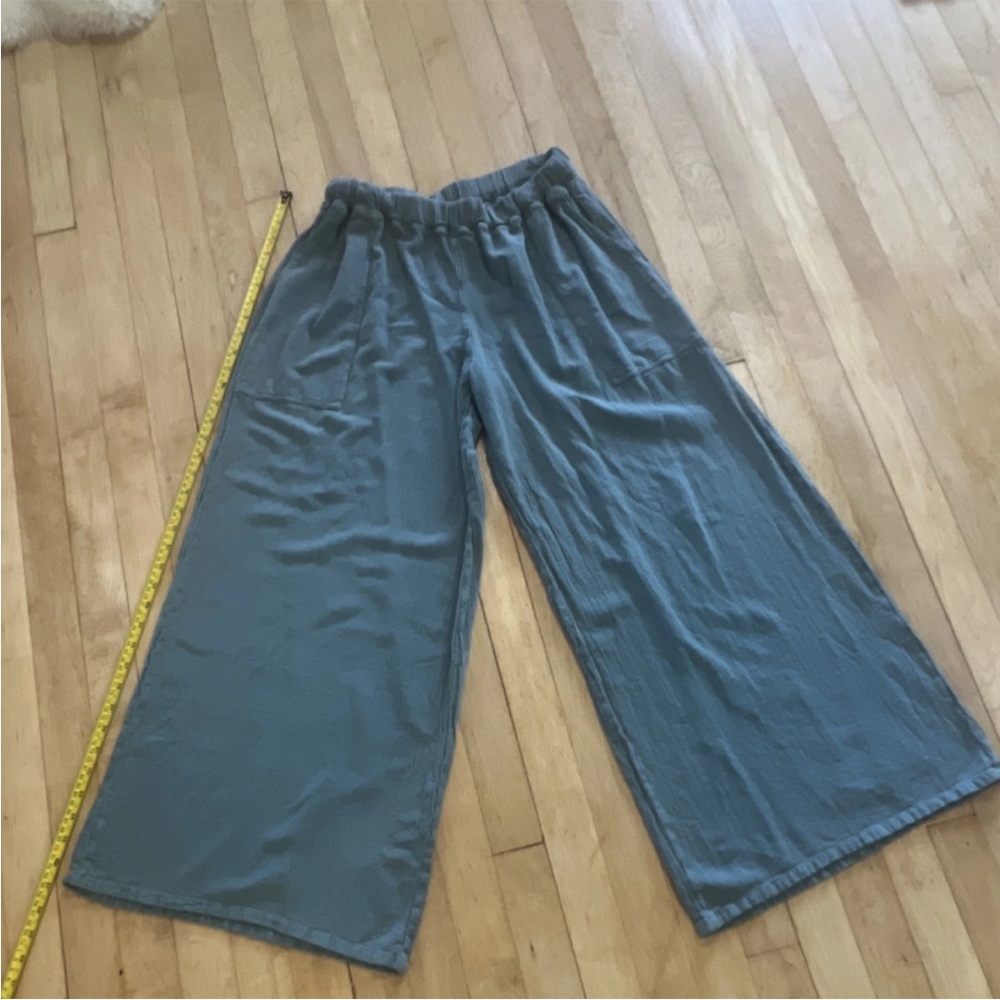 Blue Wide-Leg Pants